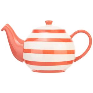 Siip Wide Horizontal Stripe Red 6 Cup Teapot Siip Wide Horizontal Stripe Red 6 Cup Teapot