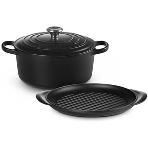 Le Creuset Satin Black Cast Iron 2 Piece Cookware Set Le Creuset Satin Black Cast Iron 2 Piece Cookware Set