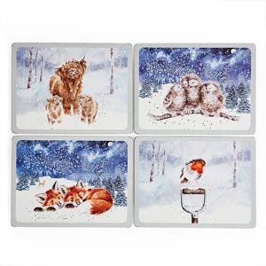 Wrendale Designs Set of 4 Winter Skies Placemats Wrendale Designs Set of 4 Winter Skies Placemats