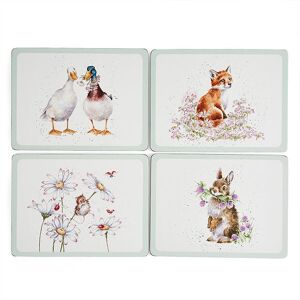 Wrendale Designs Set of 4 'Wildflower' Animal Large Placemats Wrendale Designs Set of 4 'Wildflower' Animal Large Placemats