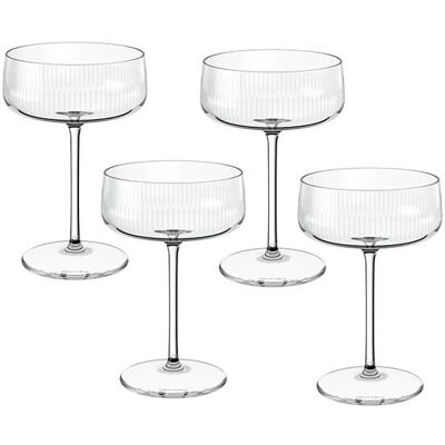 Villeroy & Boch Afina Set of 4 Champagne Coupe Glasses Villeroy & Boch Afina Set of 4 Champagne Coupe Glasses