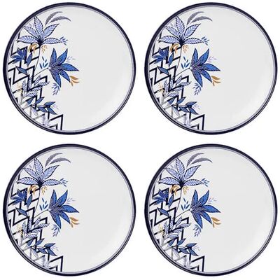 Sara Miller London Sara Miller by Navigate Set of 4 Decorated Plates Sara Miller London Sara Miller by Navigate Set of 4 Decorated Plates