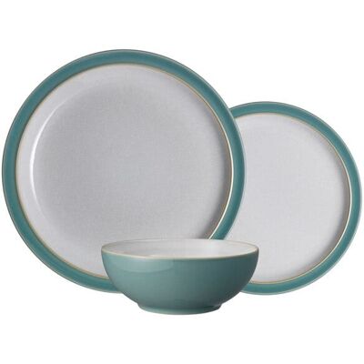 Denby Elements Fern Green 12 Piece Tableware Set Denby Elements Fern Green 12 Piece Tableware Set