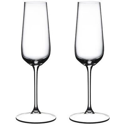 Riedel Grape Set Of 2 Champagne Flutes Riedel Grape Set Of 2 Champagne Flutes