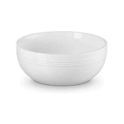 Le Creuset White Stoneware Coupe Collection 16cm Cereal Bowl Le Creuset White Stoneware Coupe Collection 16cm Cereal Bowl