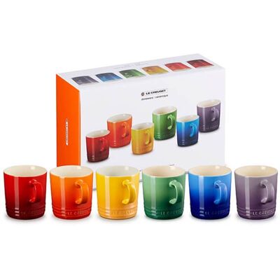 Le Creuset Rainbow Set of 6 350ml Mugs Le Creuset Rainbow Set of 6 350ml Mugs