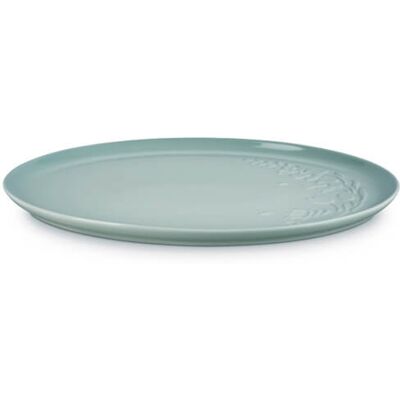 Le Creuset Sea Salt Stoneware La Jardin 36cm Oval Serving Platter Le Creuset Sea Salt Stoneware La Jardin 36cm Oval Serving Platter