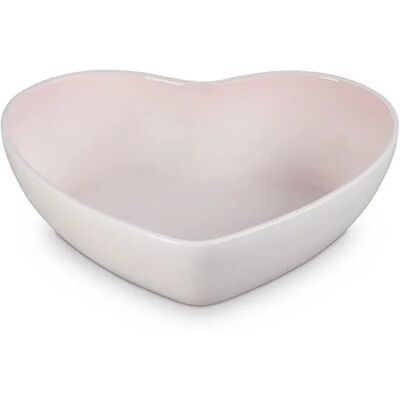 Le Creuset 30cm Heart Stoneware Serving Bowl - Shell Pink Le Creuset 30cm Heart Stoneware Serving Bowl - Shell Pink