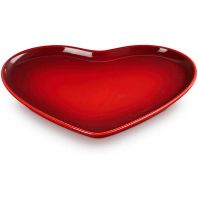 Le Creuset L'Amour Heart Collection Cerise 32cm Heart Serving Platter - Serving Plate Le Creuset L'Amour Heart Collection Cerise 32cm Heart Serving Platter - Serving Plate