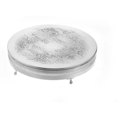 Arthur Price of England Silver Plate Round 16 Wedding Cake Stand with Gallery Border Arthur Price of England Silver Plate Round 16 Wedding Cake Stand with Gallery Border