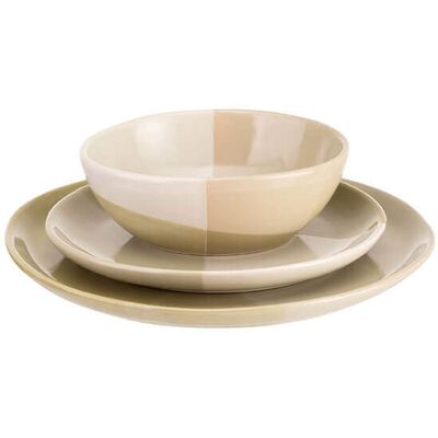 Artisan Street Cross Glaze Moss 12 Piece Dinner Set - Dinner Set Artisan Street Cross Glaze Moss 12 Piece Dinner Set - Dinner Set