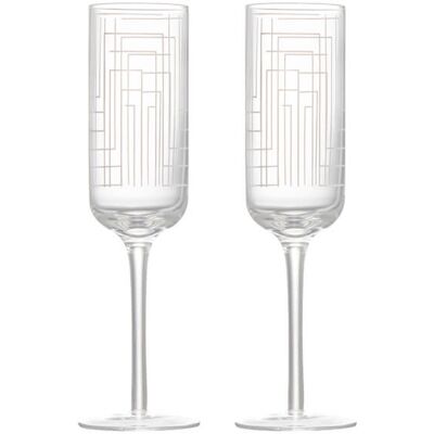 Anton Studios - Maze - Mouth-blown - Champagne Glasses Anton Studios - Maze - Mouth-blown - Champagne Glasses