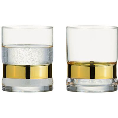 Anton Studios - SoHo DOF Tumblers - Gold - 350ml - Glassware Anton Studios - SoHo DOF Tumblers - Gold - 350ml - Glassware