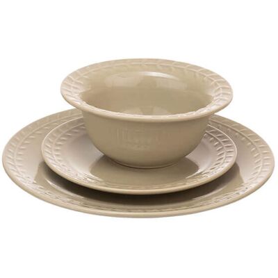 Artisan Street Leaf Stone 12 Piece Dinner Set Artisan Street Leaf Stone 12 Piece Dinner Set