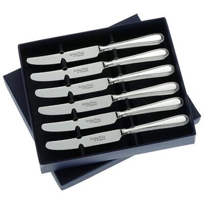 Arthur Price of England Bead Sovereign Silver Set of 6 Tea Knives Arthur Price of England Bead Sovereign Silver Set of 6 Tea Knives