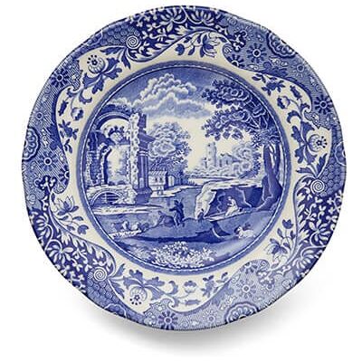Spode Blue Italian Set of 4 Earthenware Tea Plates - Tea Plates Spode Blue Italian Set of 4 Earthenware Tea Plates - Tea Plates