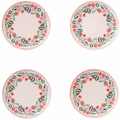 Cath Kidston Raspberry Set of 4 Melamine Dinner Plates Cath Kidston Raspberry Set of 4 Melamine Dinner Plates