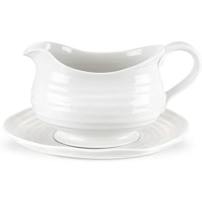Sophie Conran for Portmeirion White Gravy Boat & Stand - Gravy Boat & Stand Sophie Conran for Portmeirion White Gravy Boat & Stand - Gravy Boat & Stand