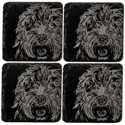 The Just Slate Company - Cockapoo Slate Coasters - 4 Pack - Coasters The Just Slate Company - Cockapoo Slate Coasters - 4 Pack - Coasters