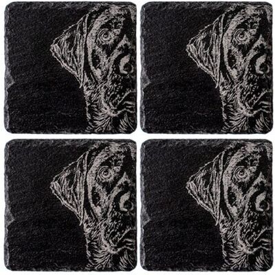 Selbrae House Just Slate Company Set of 4 Labrador Slate Coasters Selbrae House Just Slate Company Set of 4 Labrador Slate Coasters