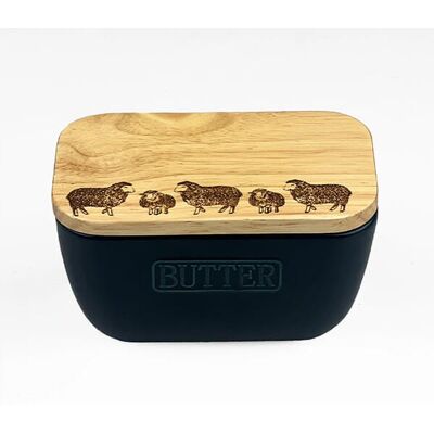 Selbrae House Just Slate Company Sheep Blue Butter Dish Selbrae House Just Slate Company Sheep Blue Butter Dish