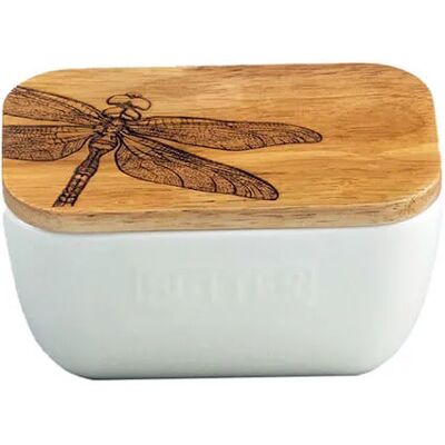 Selbrae House Just Slate Company Dragonfly White Butter Dish Selbrae House Just Slate Company Dragonfly White Butter Dish