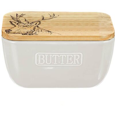 Selbrae House White Butter Dish - Stag - Kitchen Accessory Selbrae House White Butter Dish - Stag - Kitchen Accessory