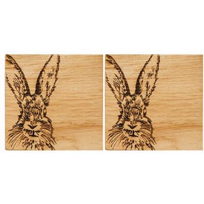 Just Slate Coasters Set of 2 Hare Oak Scottish Made Just Slate Coasters Set of 2 Hare Oak Scottish Made