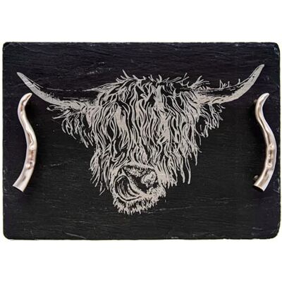 Selbrae House Just Slate Company Medium Highland Cow Slate Serving Tray Selbrae House Just Slate Company Medium Highland Cow Slate Serving Tray