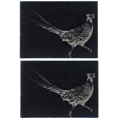 The Just Slate Company - Pheasant - Slate - Placemat The Just Slate Company - Pheasant - Slate - Placemat