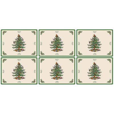 Spode Christmas Tree Set Of 6 Placemats Spode Christmas Tree Set Of 6 Placemats