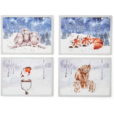 Wrendale Designs - Winter Skies - Set of 4 - Placemats Wrendale Designs - Winter Skies - Set of 4 - Placemats