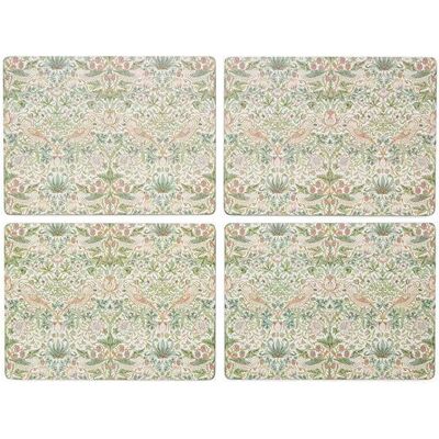 Morris & Co Strawberry Thief Set of 4 Large Placemats Morris & Co Strawberry Thief Set of 4 Large Placemats
