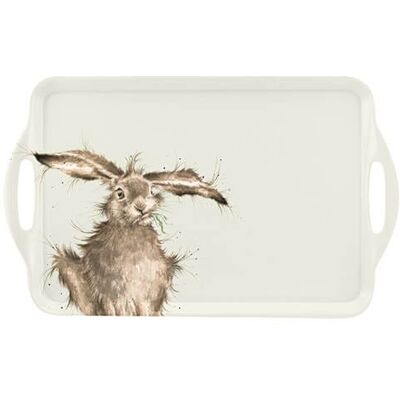 Wrendale Designs 'Hare-Brained' hare Large Handled Tray Wrendale Designs 'Hare-Brained' hare Large Handled Tray