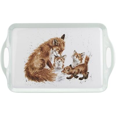 Wrendale Designs 'The Bedtime Kiss' Fox Large Handle Tray Wrendale Designs 'The Bedtime Kiss' Fox Large Handle Tray