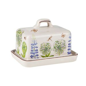 T&G; Cottage Garden Butter Dish