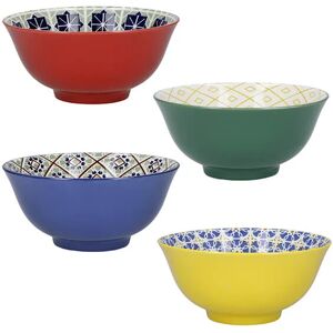 KitchenCraft World Of Flavours Glazed Stoneware Bowl Set of 4