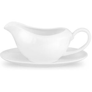 Royal Worcester Serendipity White Gravy Boat and Stand