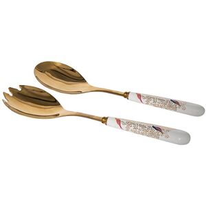 Sara Miller London Sara Miller Chelsea Collection Salad Servers Gold