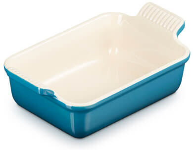 Le Creuset Deep Teal Stoneware Small 19cm Heritage Rectangular Dish