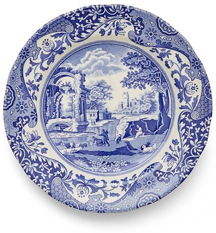 Spode Blue Italian Set of 4 19cm Plates