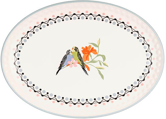 Cath Kidston Painted Table Ceramic Oval Platter 36cm