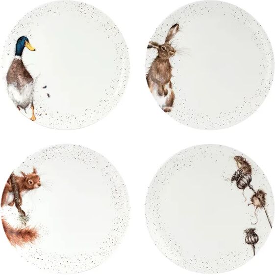 Wrendale Designs Assorted Set of 4 10.5 Inch Coupe Plates