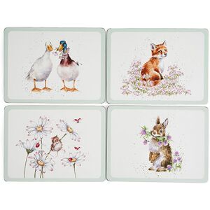 Wrendale Designs Set of 4 'Wildflower' Animal Placemats