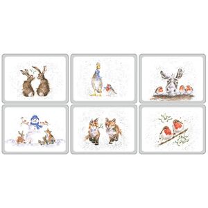 Wrendale Designs Christmas Placemats Set Of 6