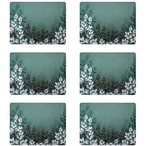 Denby Colours Green Foliage Placemats Set Of 6 Denby Colours Green Foliage Placemats Set Of 6