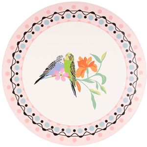 Cath Kidston Painted Table Budgie Cork Back Pack Of 4 Round Placemats - Tableware Cath Kidston Painted Table Budgie Cork Back Pack Of 4 Round Placemats - Tableware