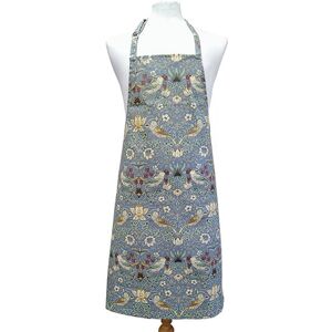 William Morris Strawberry Thief Blue Acrylic Apron William Morris Strawberry Thief Blue Acrylic Apron