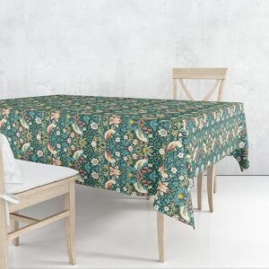 William Morris Strawberry Thief Dark Green 132x132cm Acrylic Tablecloth William Morris Strawberry Thief Dark Green 132x132cm Acrylic Tablecloth