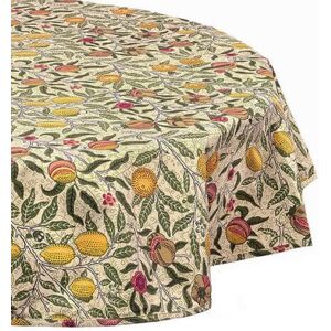 Le Chateau Textiles William Morris Fruit Acrylic Circle Tablecloth Le Chateau Textiles William Morris Fruit Acrylic Circle Tablecloth